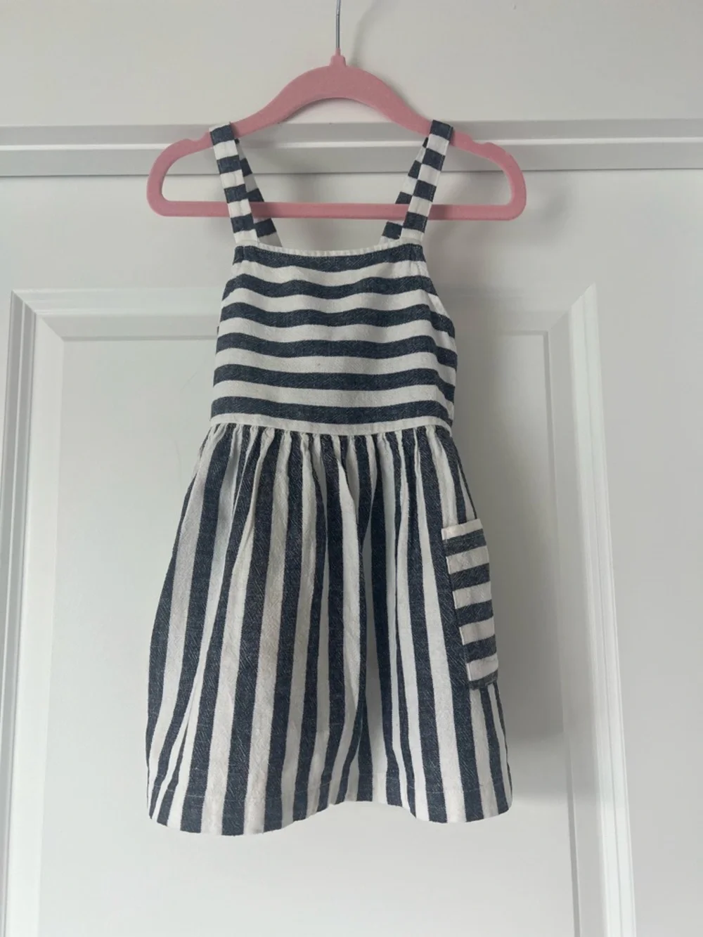 Carters Toddler Girl Striped Strap Dress With Pockets Size 24m